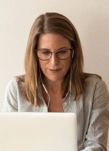 Young woman with laptop