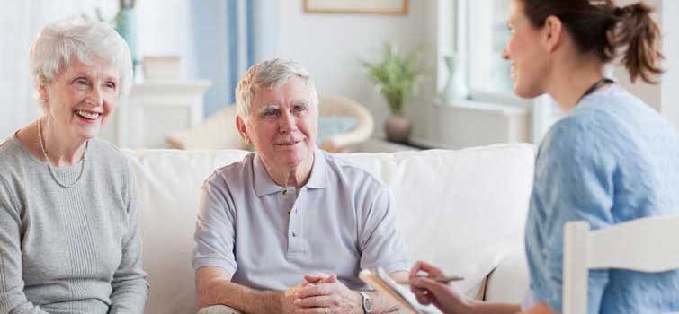 Senior man talking