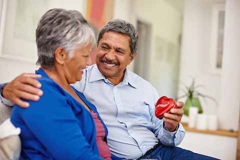 Senior couple Valentine's Day