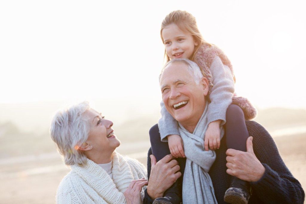 grandparents and grandaughter